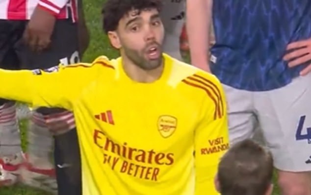 Arsenal goalkeeper David Raya is brutally mocked by fans after ...