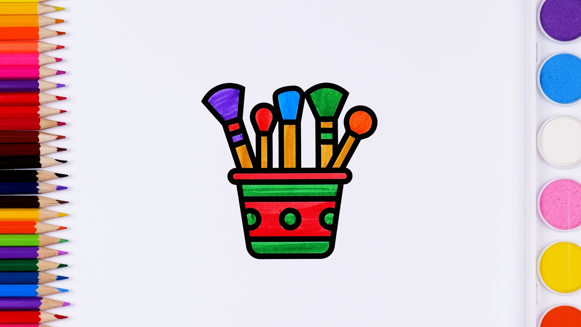 Learning colors with fun preschool drawings