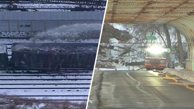 Ridge Ave. closed as firefighters put out hot spots from train fire