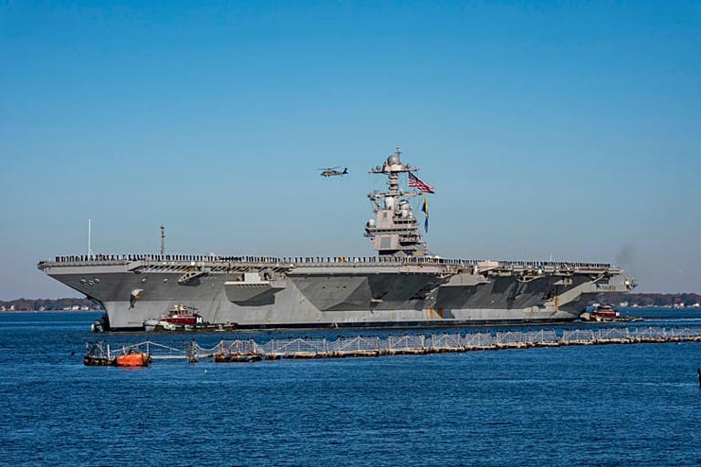 USS Gerald R. Ford, el mayor portaviones de EE.UU. va rumbo a Oriente Medio (IMAGEN DE ARCHIVO) Defense USS