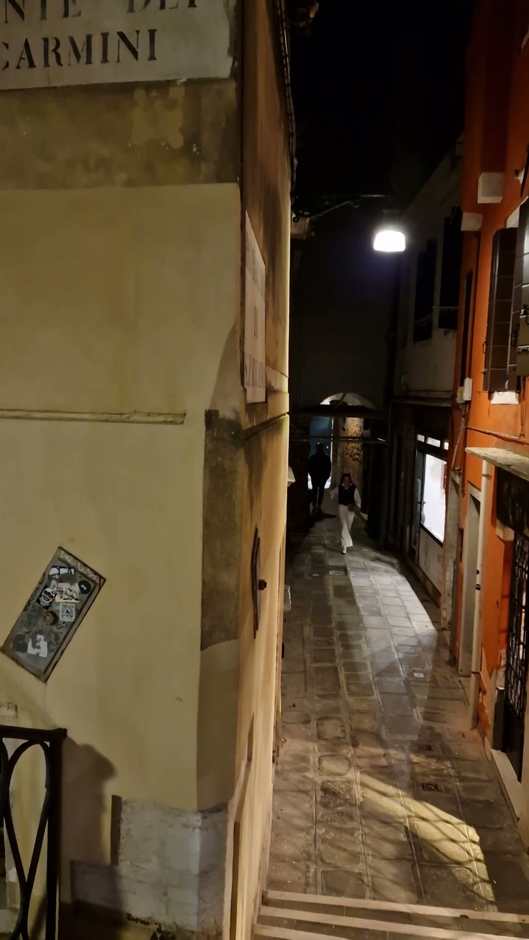 Venice at night: The Campanile's shadow!