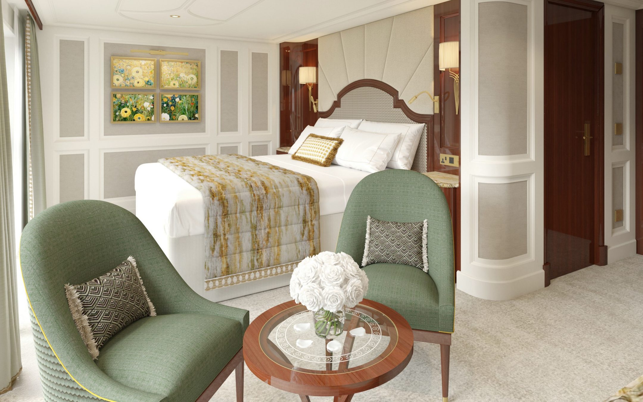 Rendering of SS Emilie, Uniworld ; best all inclusive cruises