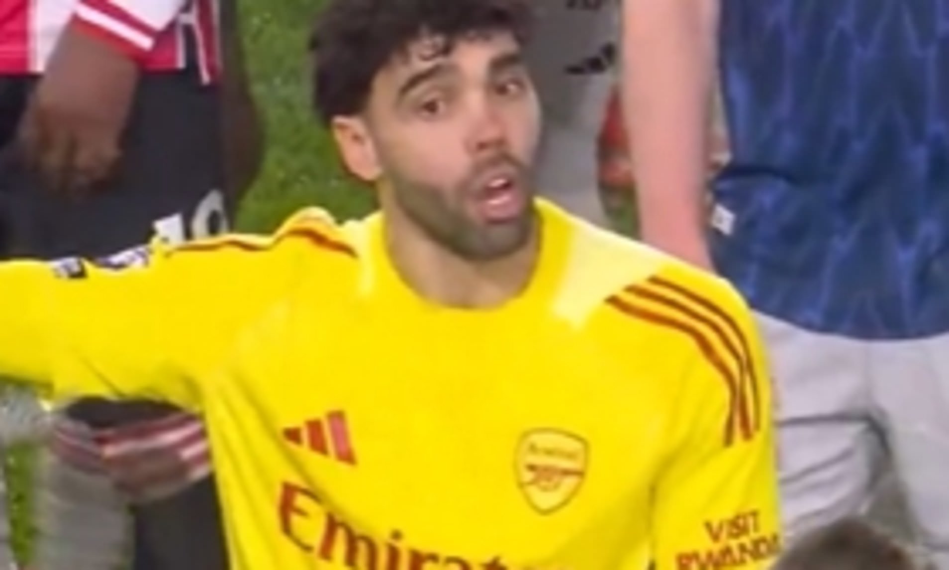 Arsenal goalkeeper David Raya is brutally mocked by fans after ...