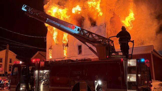 Gallery: Massive fire destroys building in Lyons