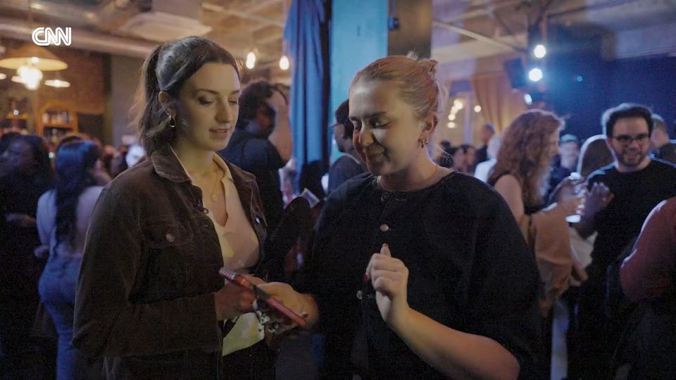 Finding love the old-fashioned way at an 'AI matchmaking' party