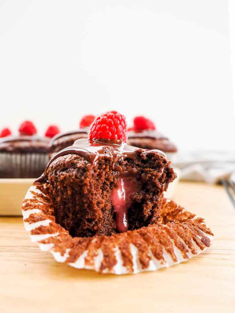 Chocolate raspberry cupcakes