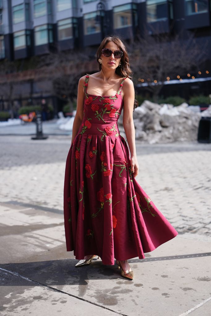 Majo Aguilar durante la Semana de la Moda en Nueva York.