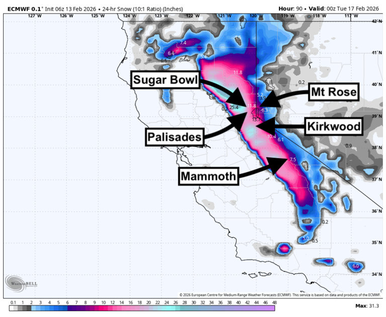 A major winter storm is coming to California. What ski resorts could ...