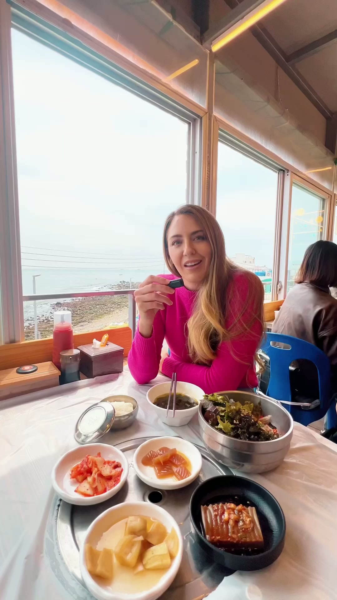 Eating authentic Korean food in Busan 🇰🇷😱 at Dohee-nae #shorts