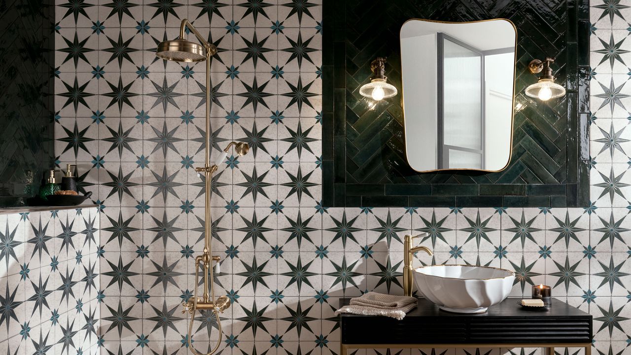 3 clever tile layouts and combinations that will give your bathroom an ...