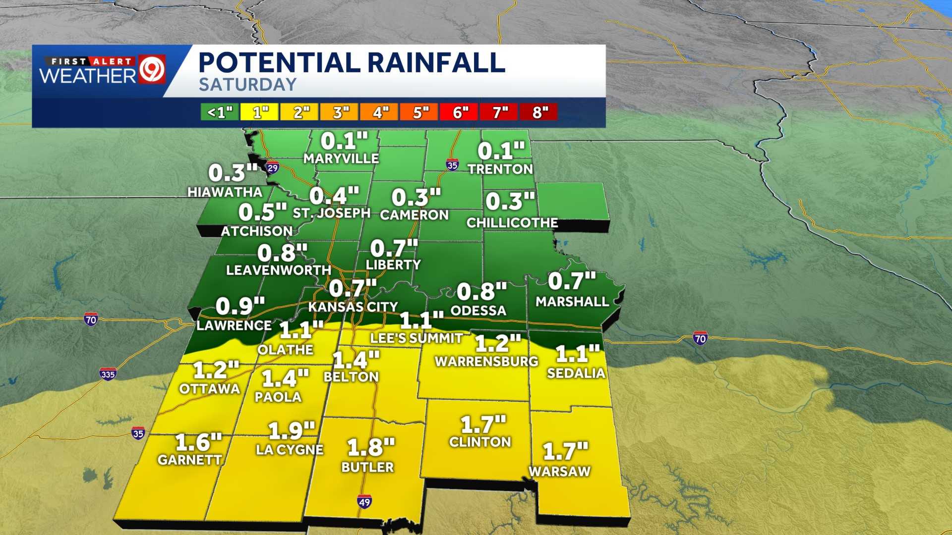 Weather blog: Widespread rain moving in overnight across Kansas City metro
