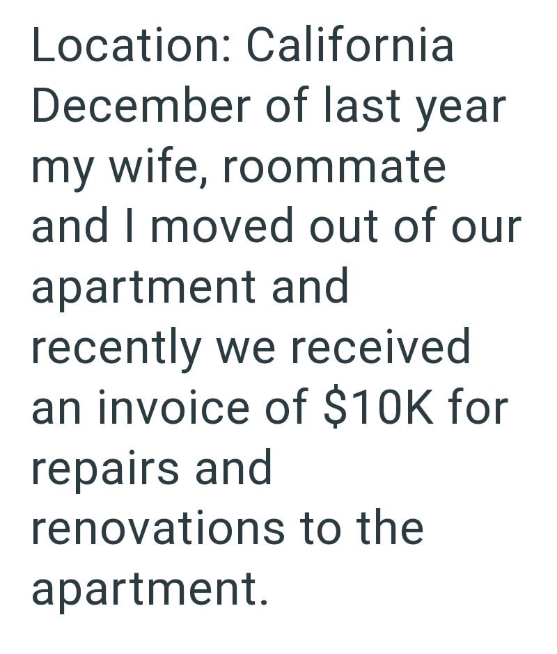 Roommates move out of apartment, receive invoice for $10k of ...