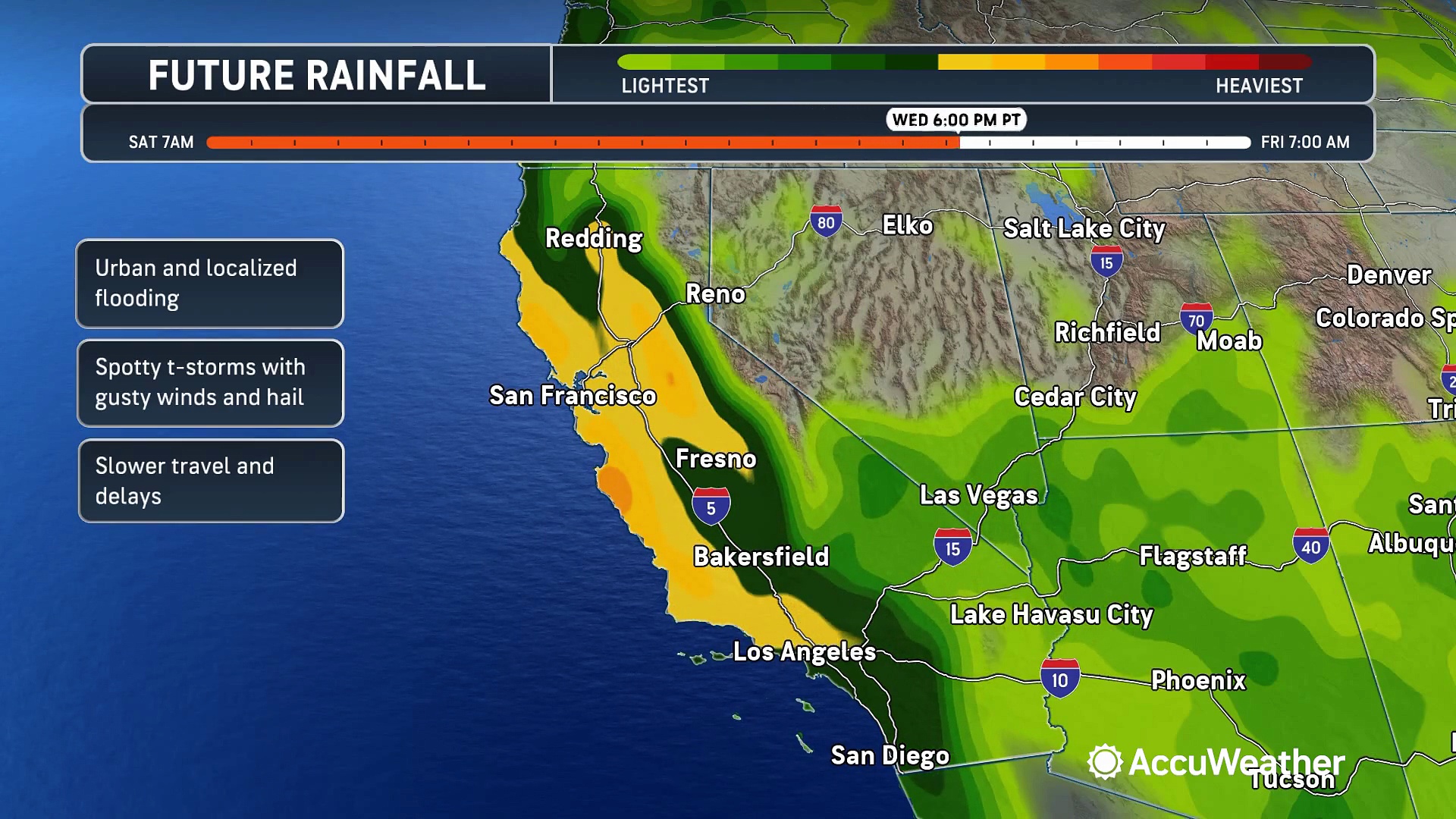 Parade of storms coming for California
