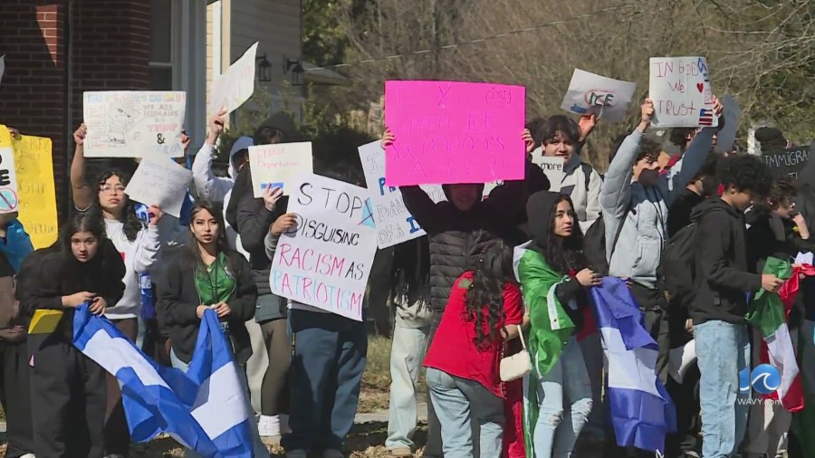 Local students protest ICE operations with walkout Friday