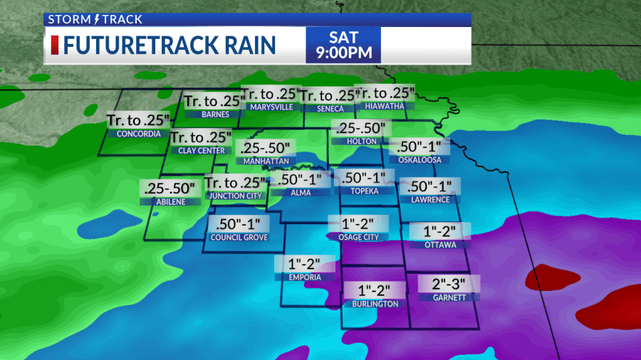 Rain tonight through Saturday evening, nice on Sunday