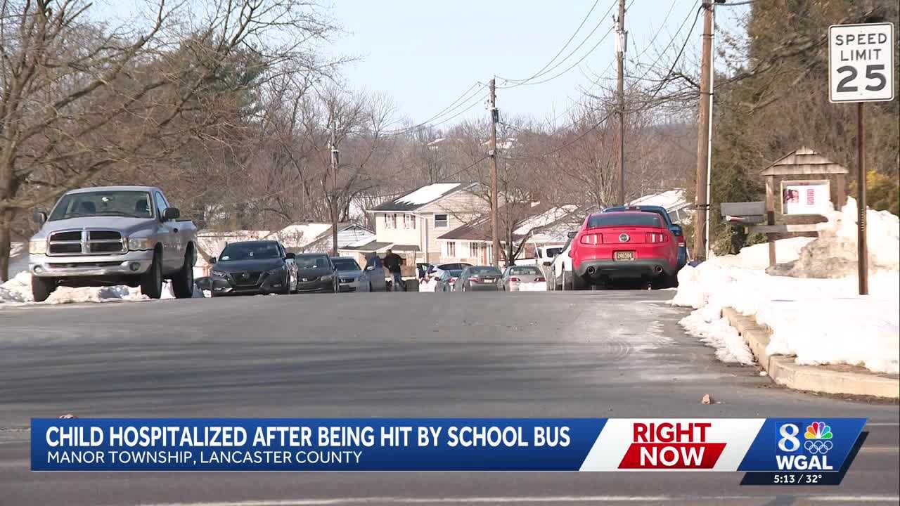 Child taken to hospital after being hit by school bus, dispatchers say