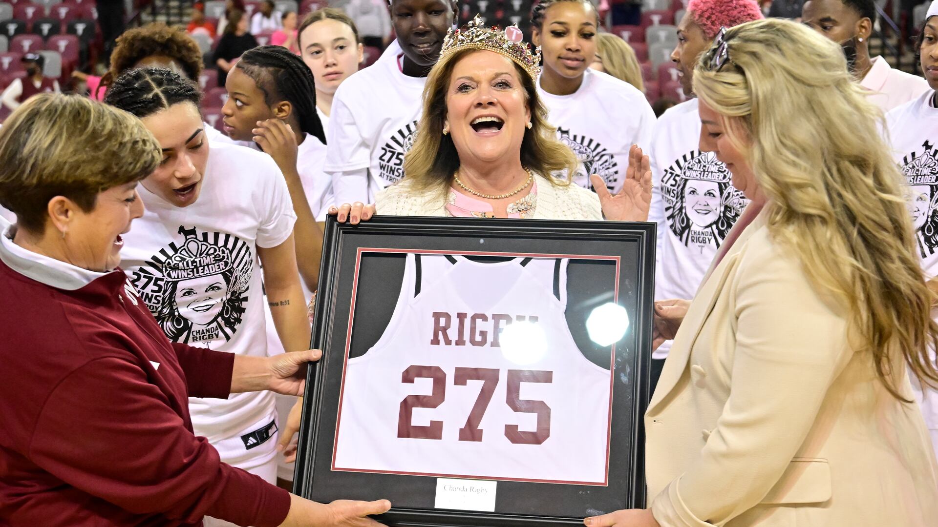 Rigby breaks Troy women’s basketball wins record in victory over Louisiana