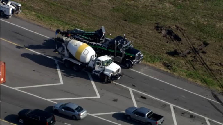 Concrete mixer involved in rollover crash in northeast Houston ...