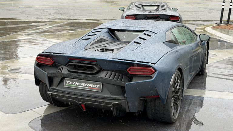 Driving a Lamborghini Temerario on track at Sonoma during a rainstorm ...