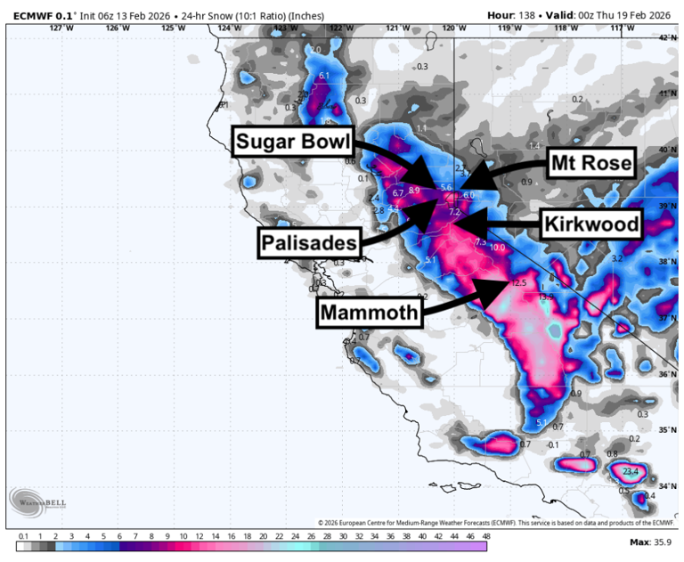 A major winter storm is coming to California. What ski resorts could ...