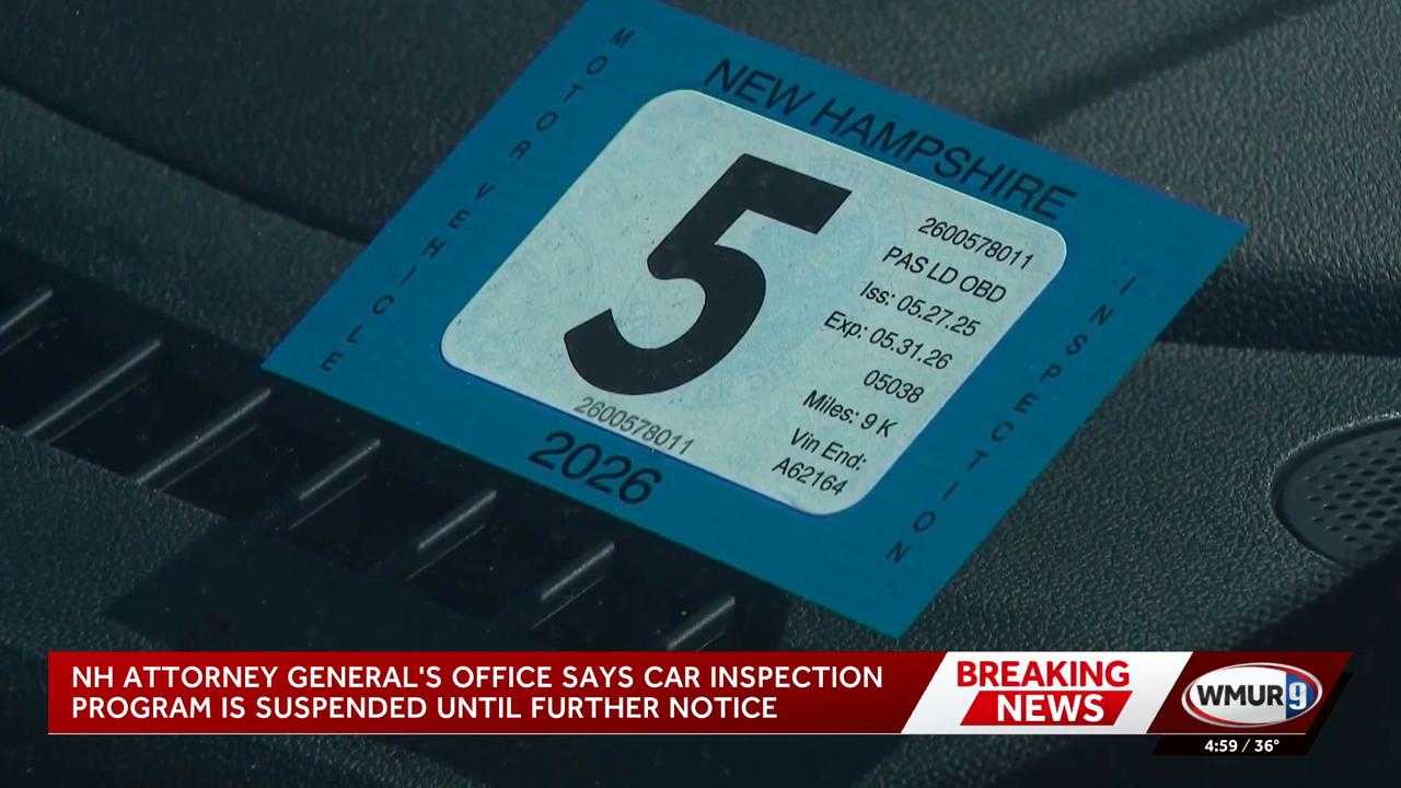 New Hampshire AG: Vehicle inspection program suspended until further notice