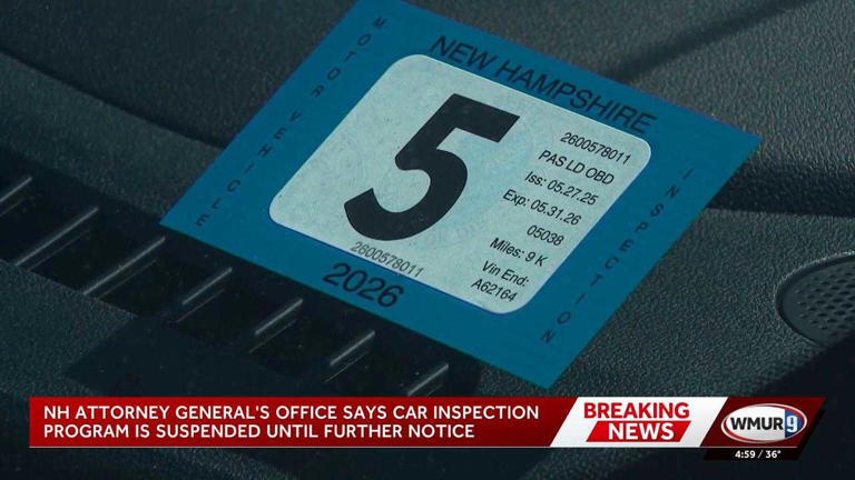 New Hampshire AG: Vehicle inspection program suspended until further notice