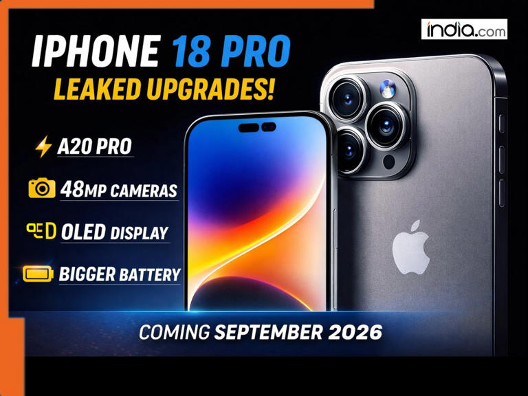 Apple iPhone 18 Pro leaks: A20 Pro chip, 48MP triple cameras and bigger