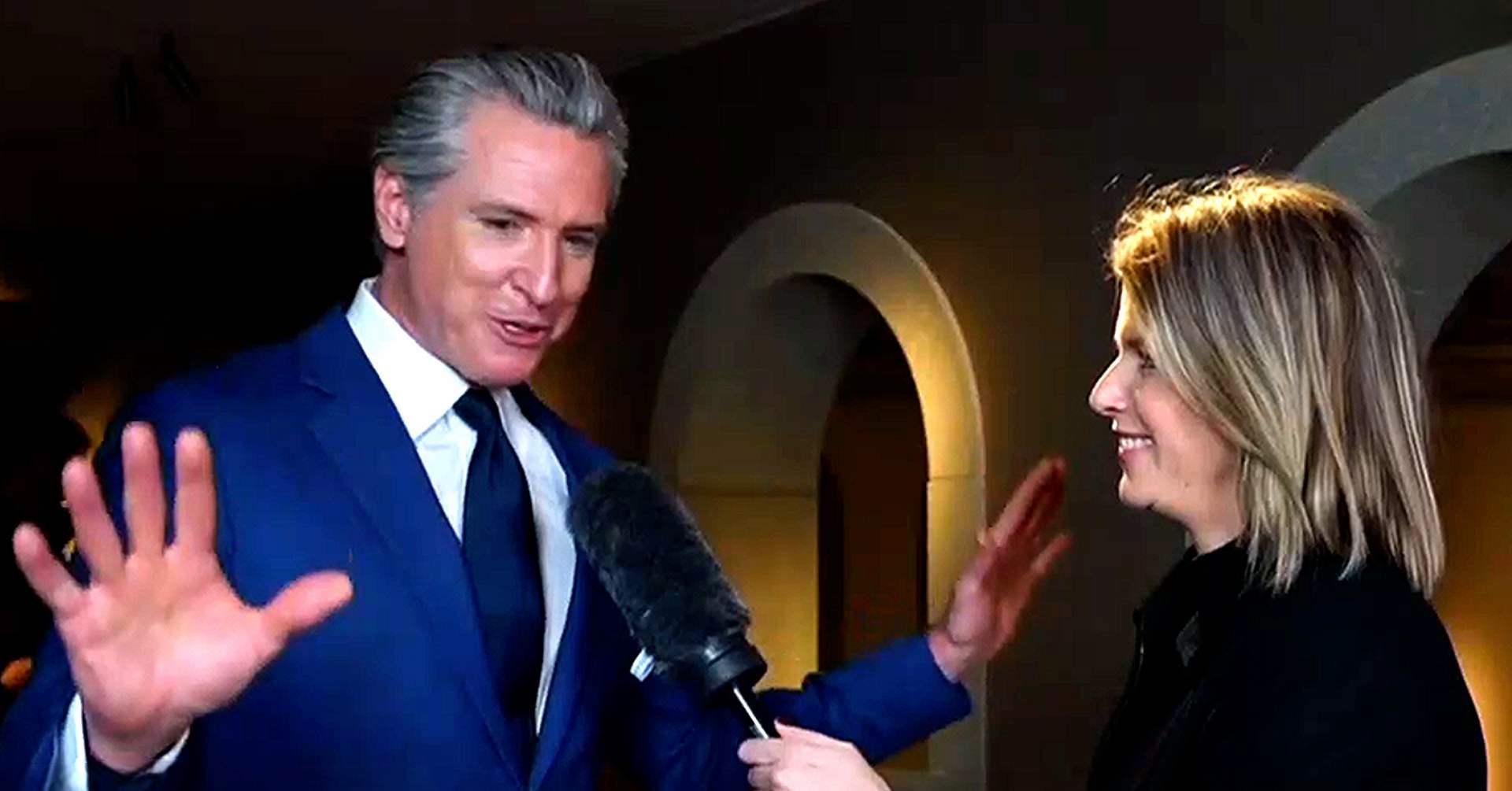 CNN’s Kasie Hunt asks Gavin Newsom why he goes so hard at Trump on ...