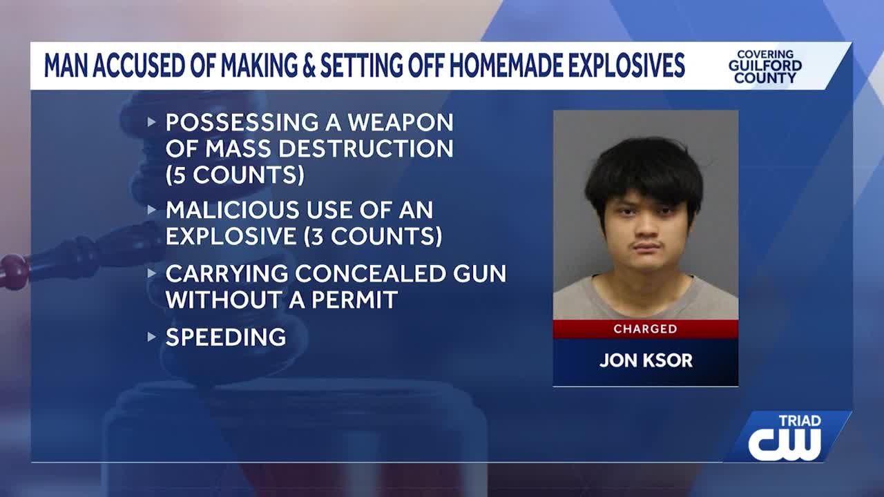 Greensboro man charged with five counts of possessing weapons of mass ...