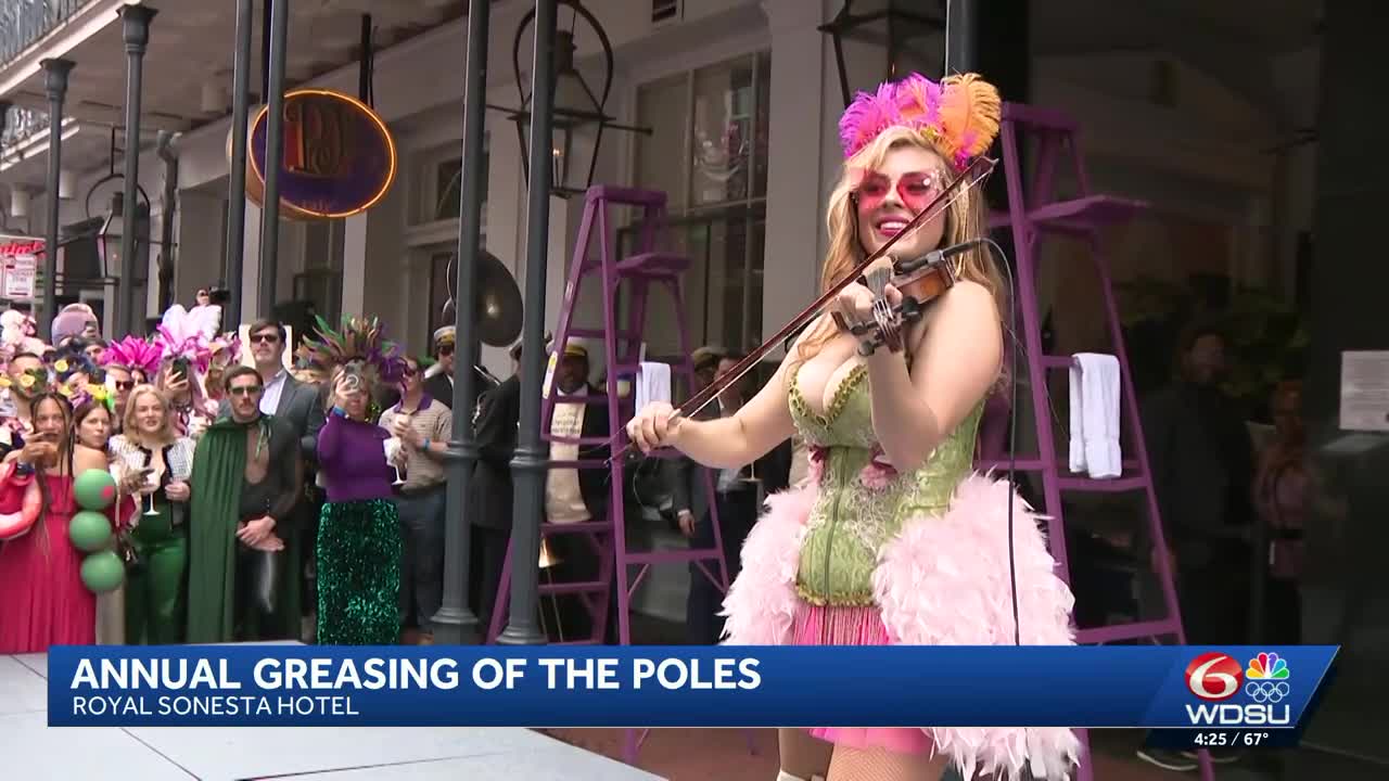 Annual greasing of the poles