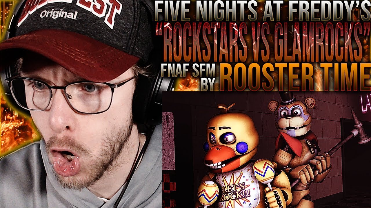 Vapor reacts #1084 | [SFM] FNAF 9 fight animation Rockstar vs Glamrock ...
