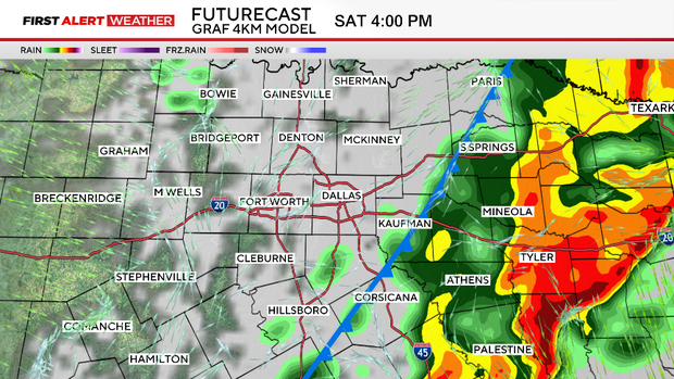 Rounds of rain, isolated severe storms possible throughout Valentine's ...
