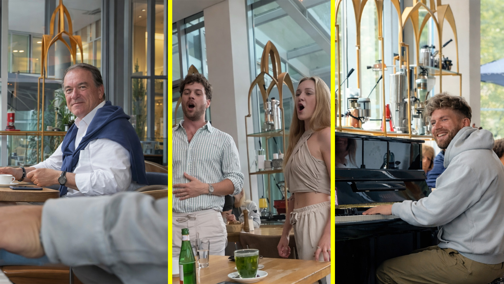 A spontaneous café performance with two opera singers