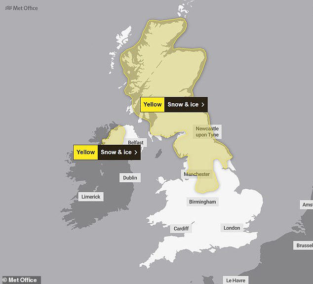 Six inches of snow is on the way as Met Office issues yellow weather ...