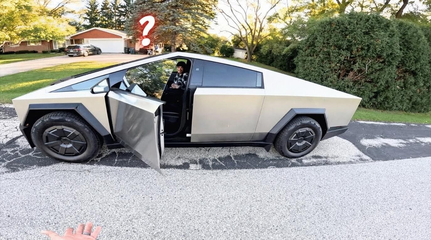 Riding in a Tesla Cybertruck feels unreal
