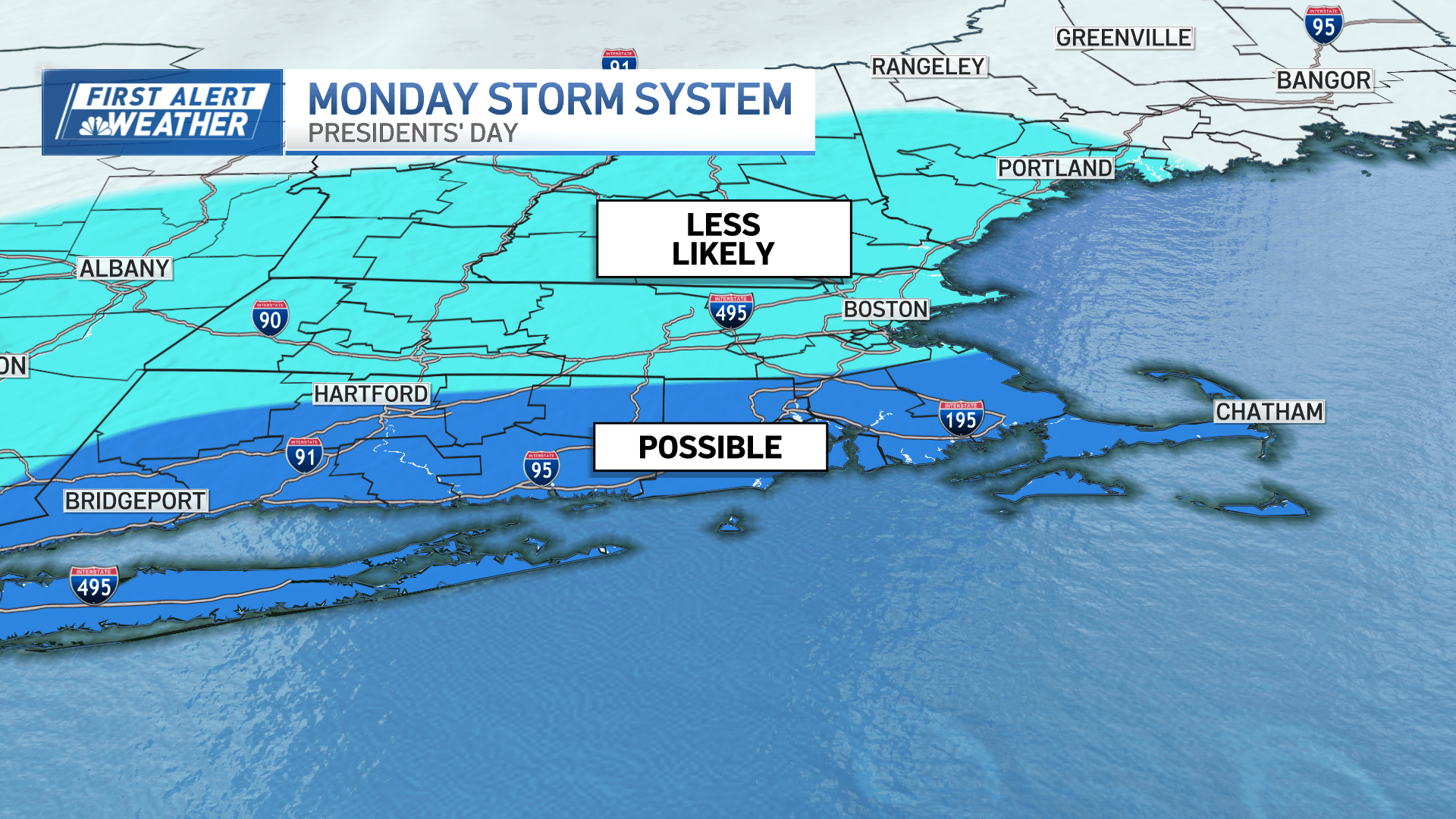 Who could see snow Monday? Plus, two more chances for snow next week