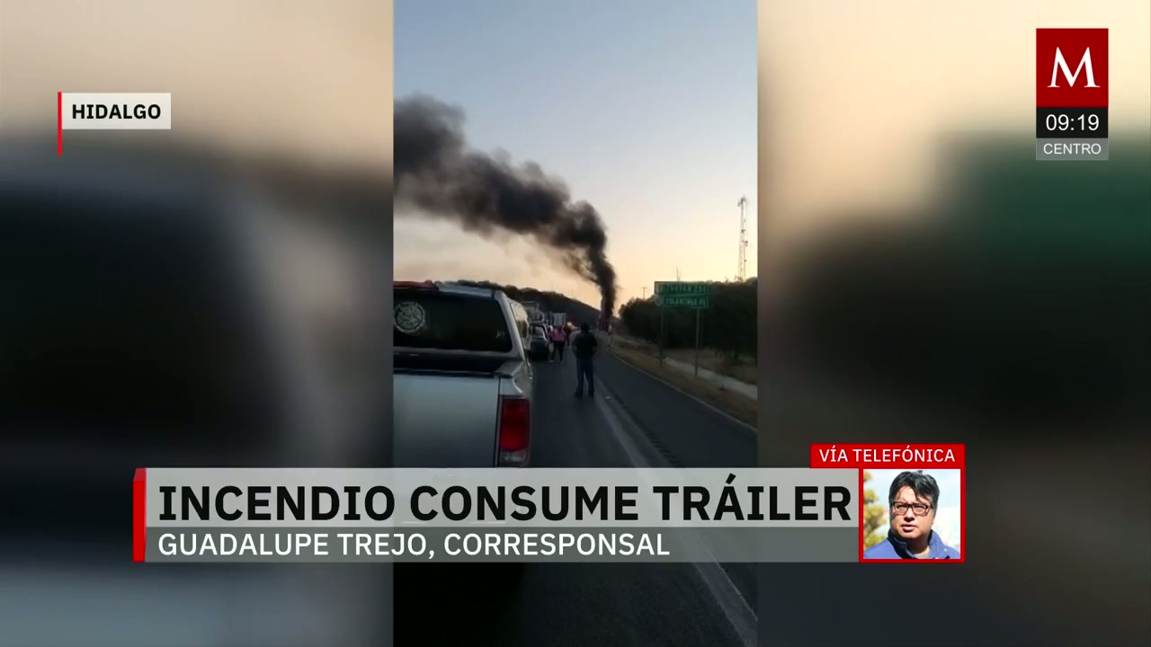 Tráiler se incendia en la autopista México-Tuxpan: Cierre total a la ...