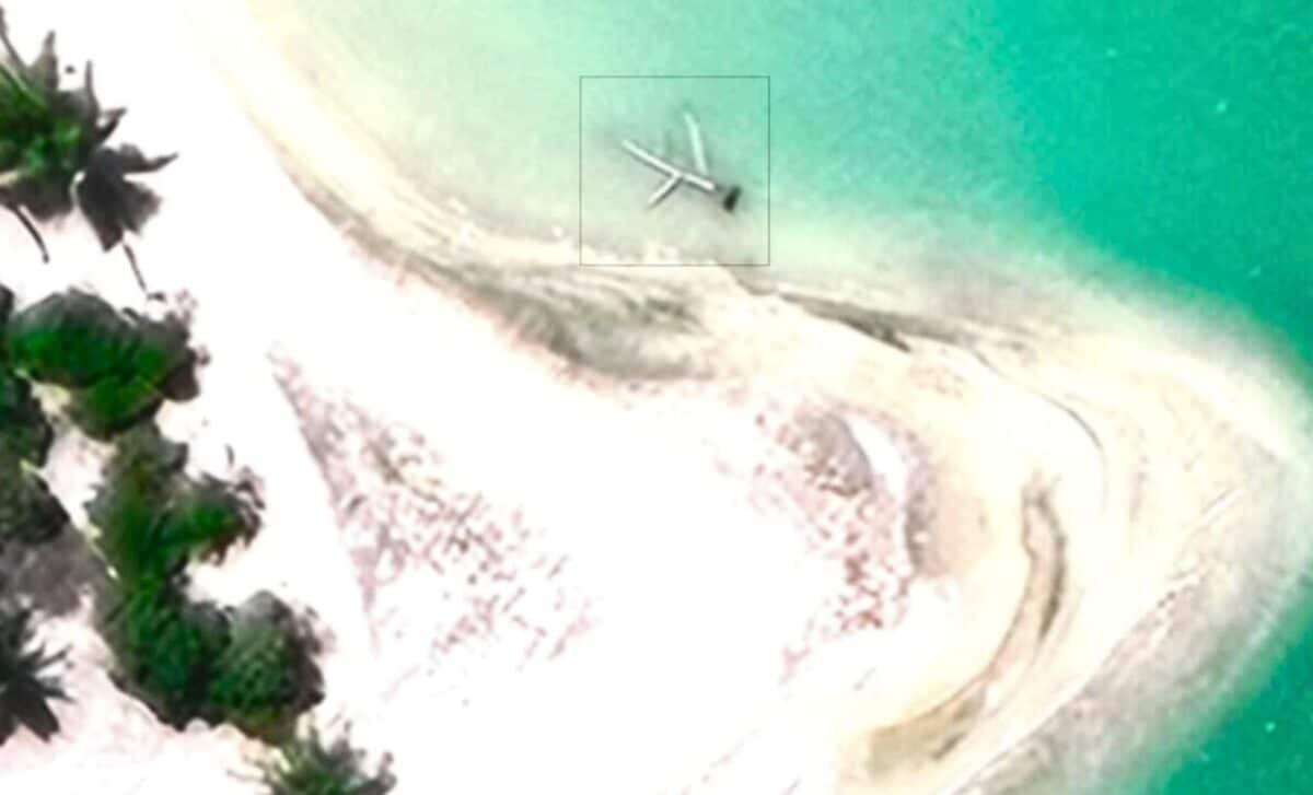 A man was browsing Apple Maps when he noticed it. The object could ...