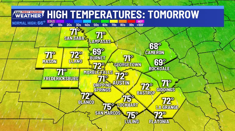 Clearing skies tonight, sunny and breezy Sunday