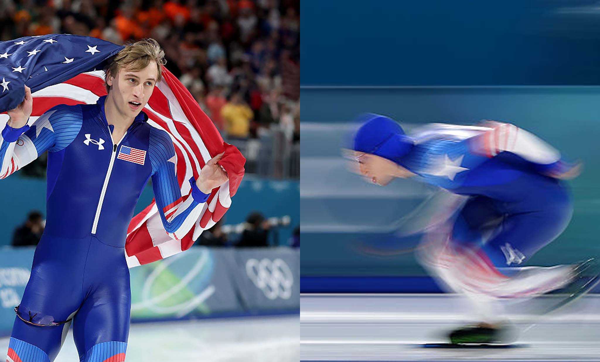 Jordan Stolz goes two-for-two: Watch the US speed skater’s record ...