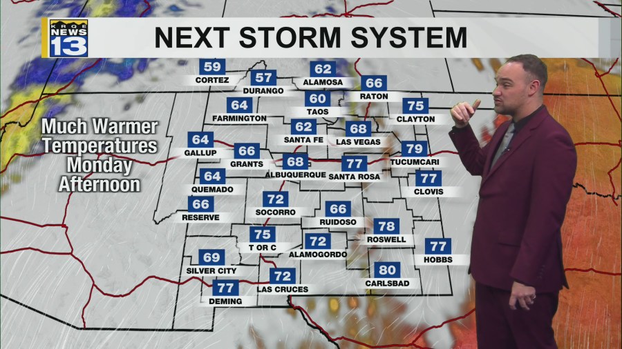 Drier and warmer conditions move into New Mexico