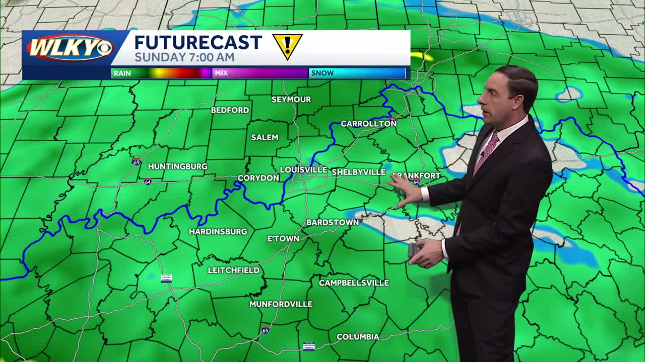 Rain overspreading the region tonight into Sunday