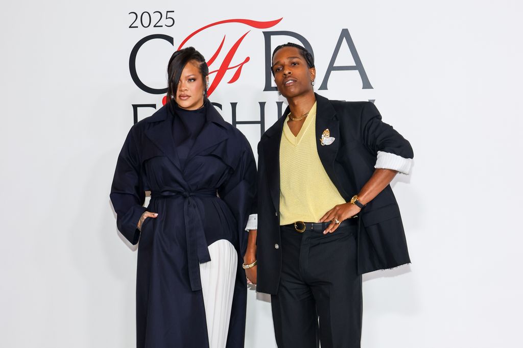 Rihanna surprises partner A$AP Rocky at his New York Fashion Week show