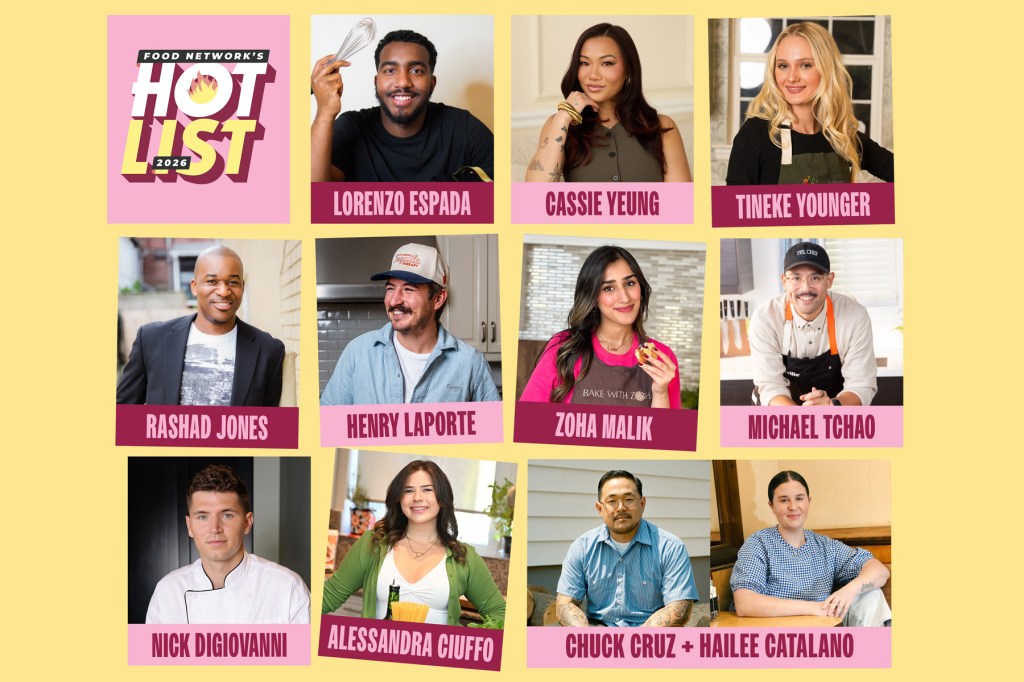 Food Network unveils 2026 hot list of chefs and culinary content ...