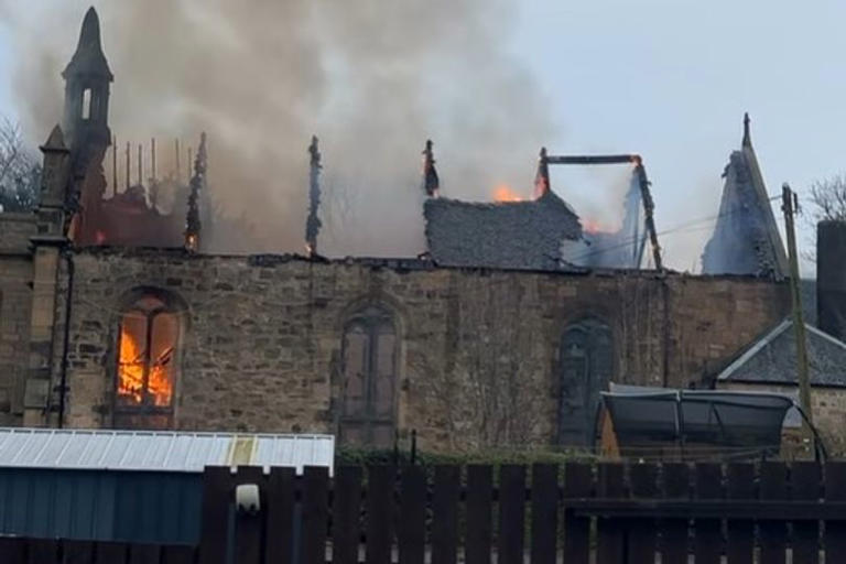 Scots village church 'deliberately' set on fire as cops probe huge blaze