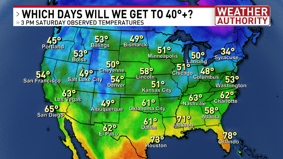 Milder temperatures expected over the next several days