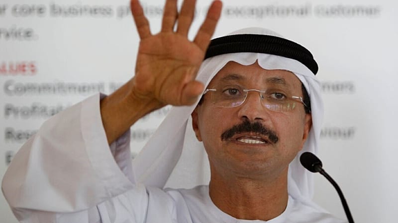 سلطان أحمد بن سليم، يتحدث في ميناء راشد بدبي، الإمارات العربية المتحدة، يوم الاثنين 2 يوليو/تموز 2012.