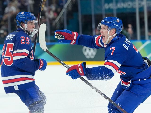 Jack Eichel and Brady Tkachuk power the US past Denmark 6-3 at the Olympics