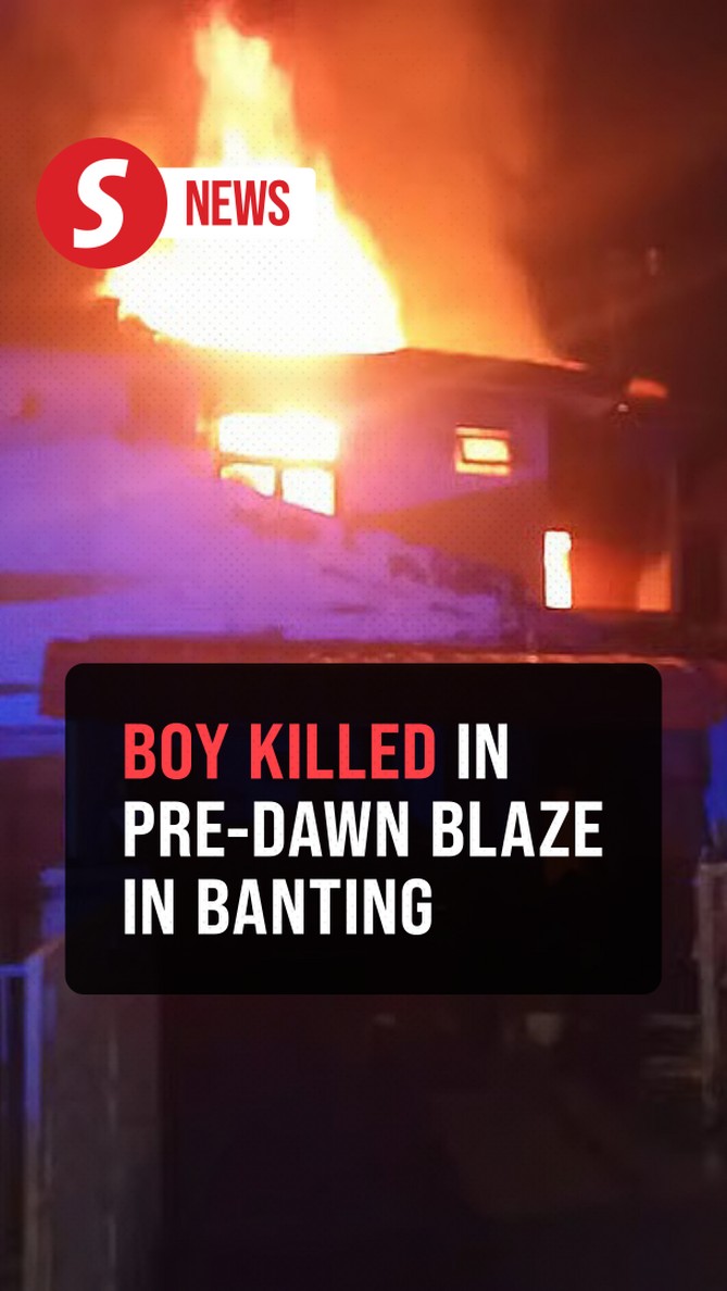 Child found charred in Banting house blaze