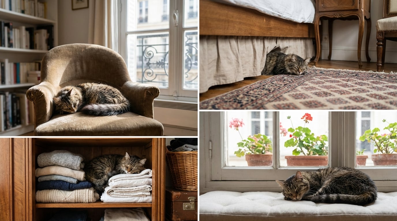 Mon chat ne dort jamais au même endroit : ce que ce comportement dit ...
